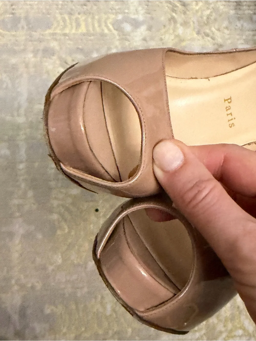 Christian Louboutin sleek nude